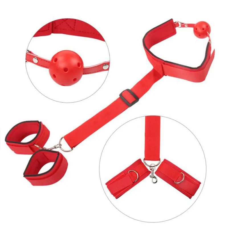 Erotic Adjustable Nylon Bed Restrain