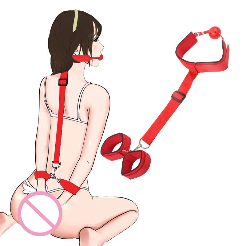 Erotic Adjustable Nylon Bed Restrain