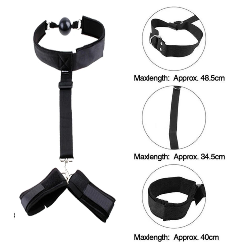 Erotic Adjustable Nylon Bed Restrain