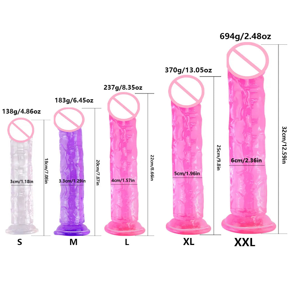 Coreline™ Transparent Dildo with Suction Cup
