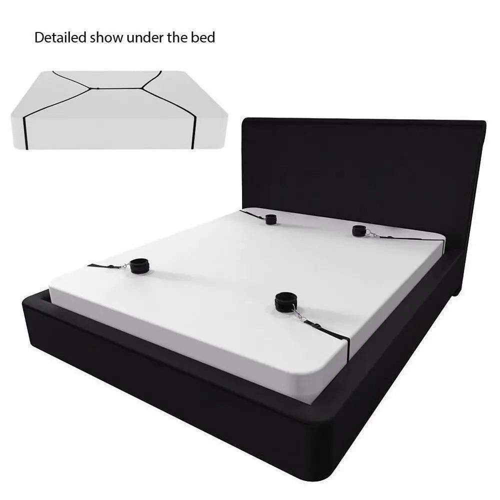 Erotic Adjustable Nylon Bed Restrain