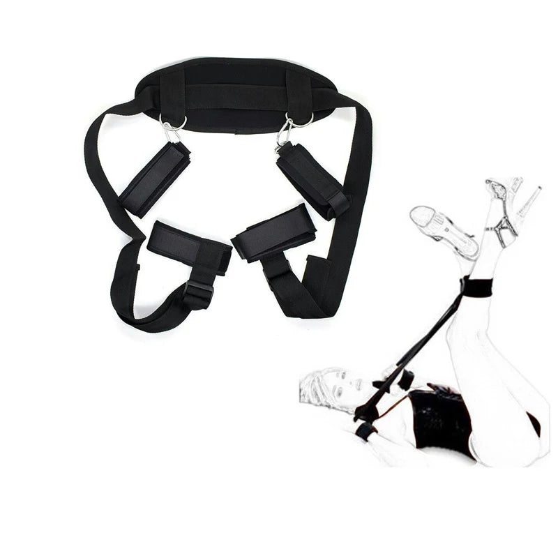 Erotic Adjustable Nylon Bed Restrain