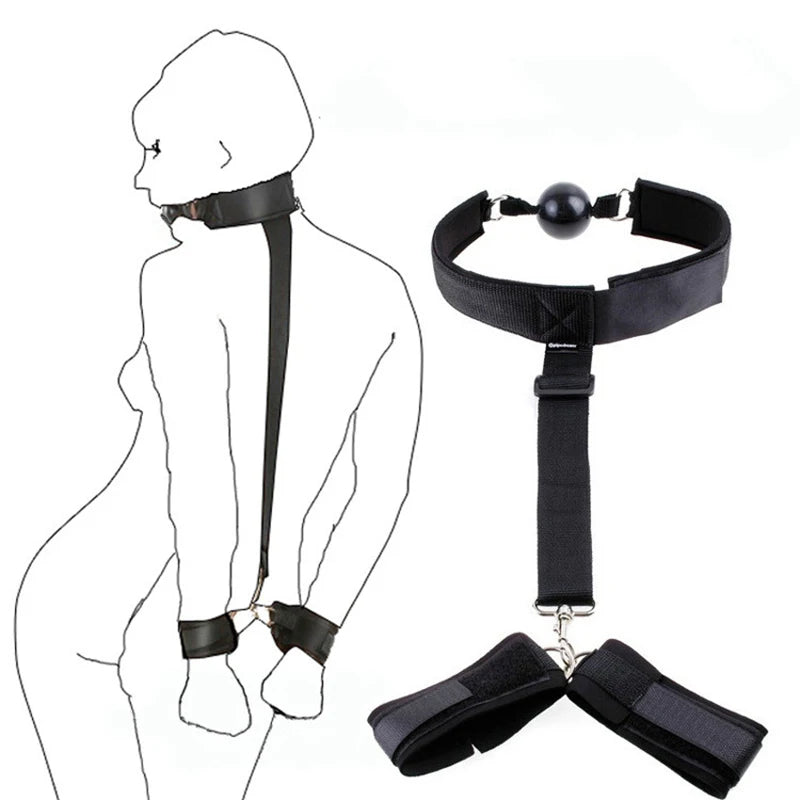 Erotic Adjustable Nylon Bed Restrain