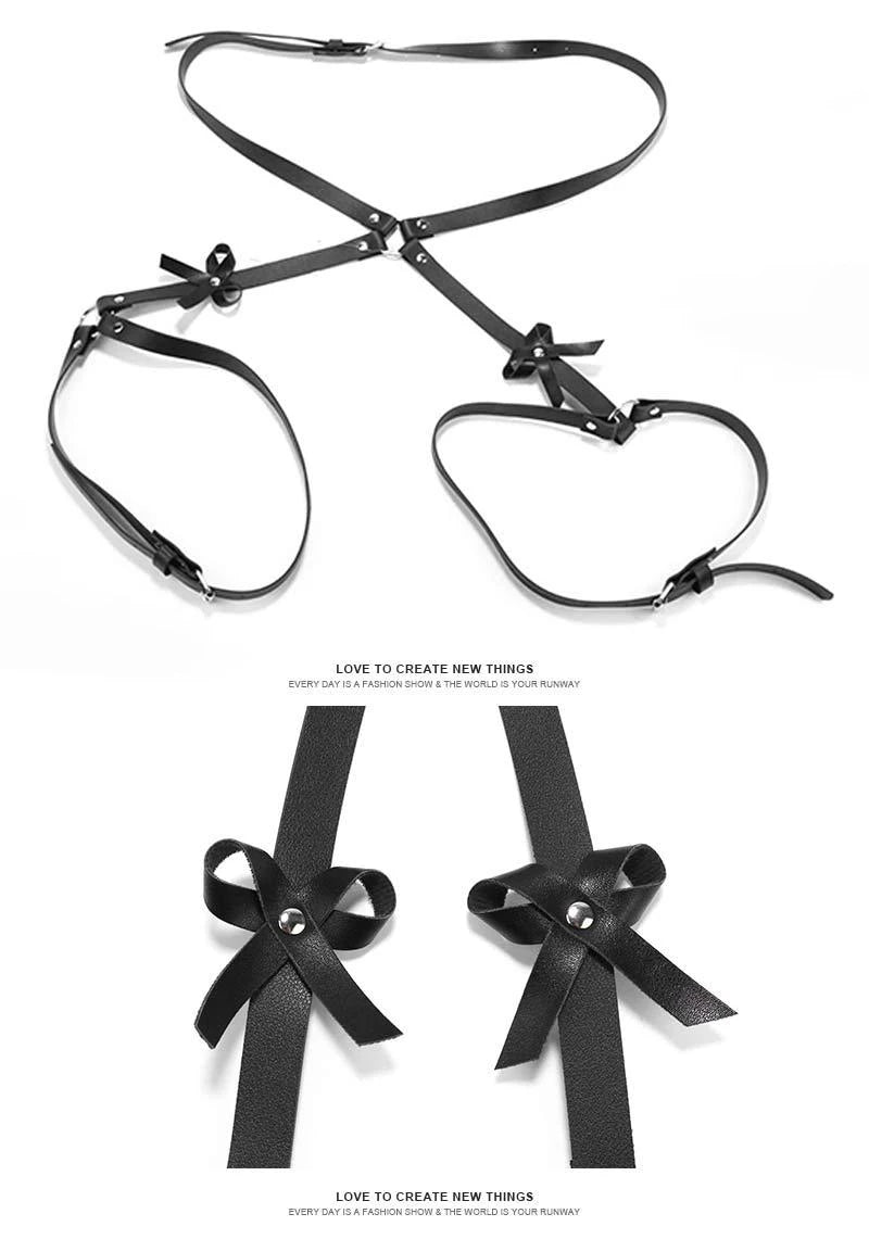Women Leather Bondage Suit