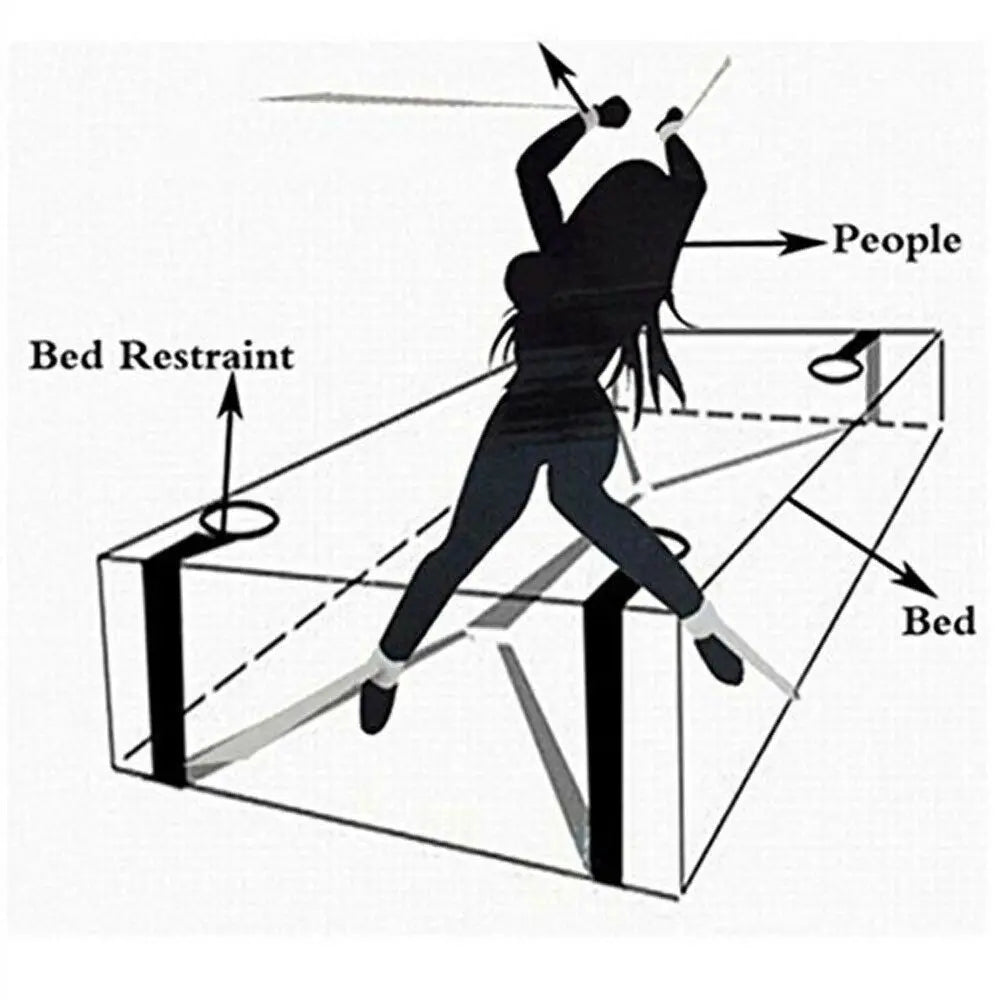 Erotic Adjustable Nylon Bed Restrain