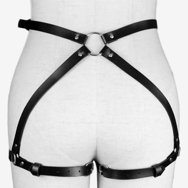 Women Leather Bondage Suit