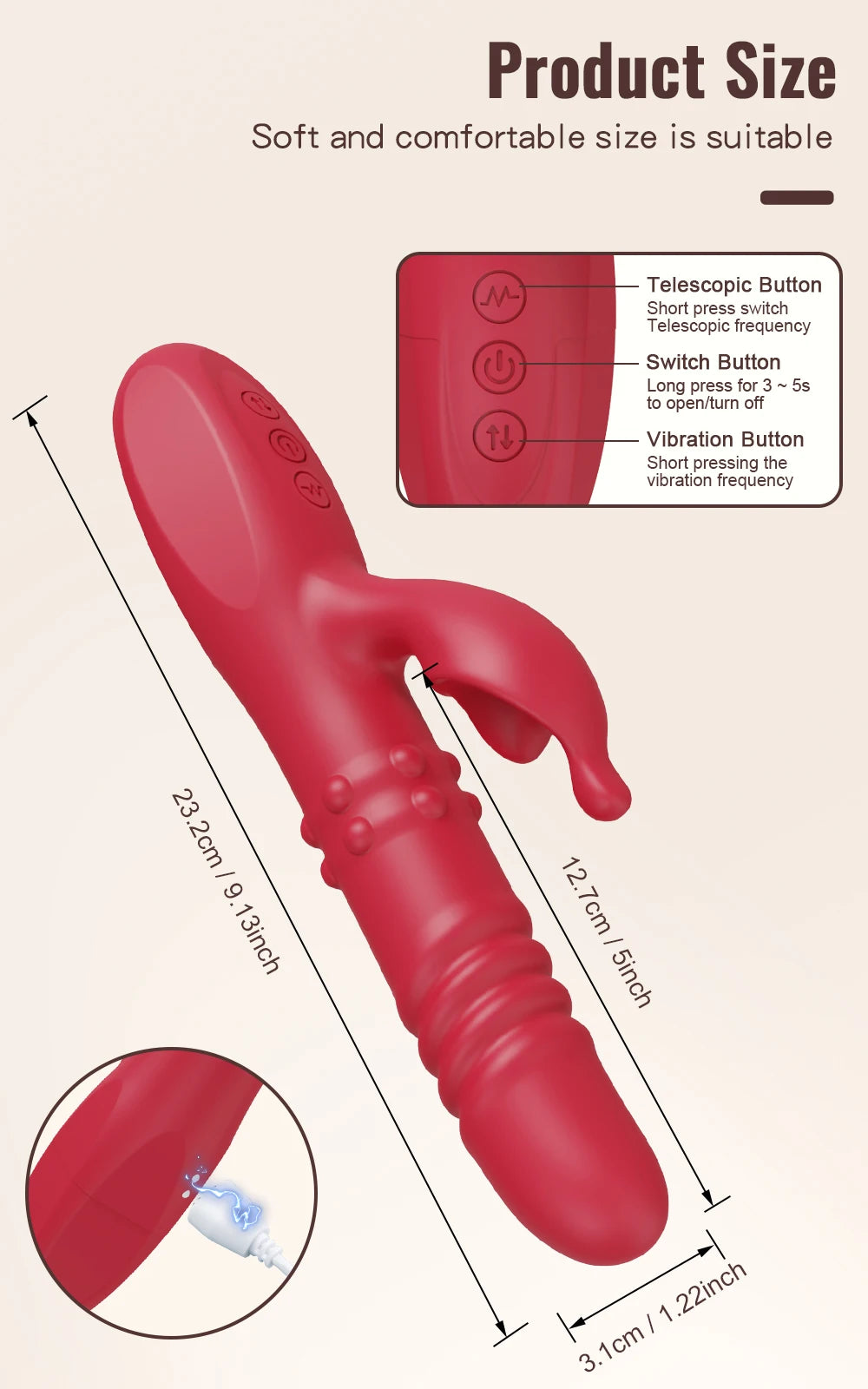 Trust™ Rotating and Thrusting G-Spot Rabbit Vibrator