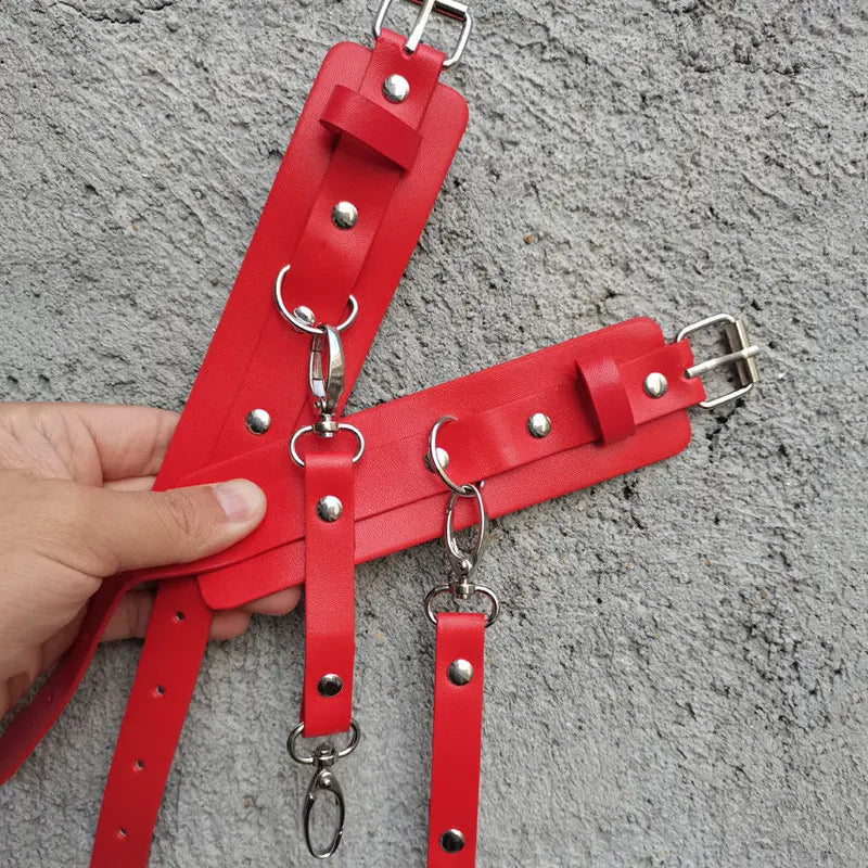 Women Leather Bondage Suit