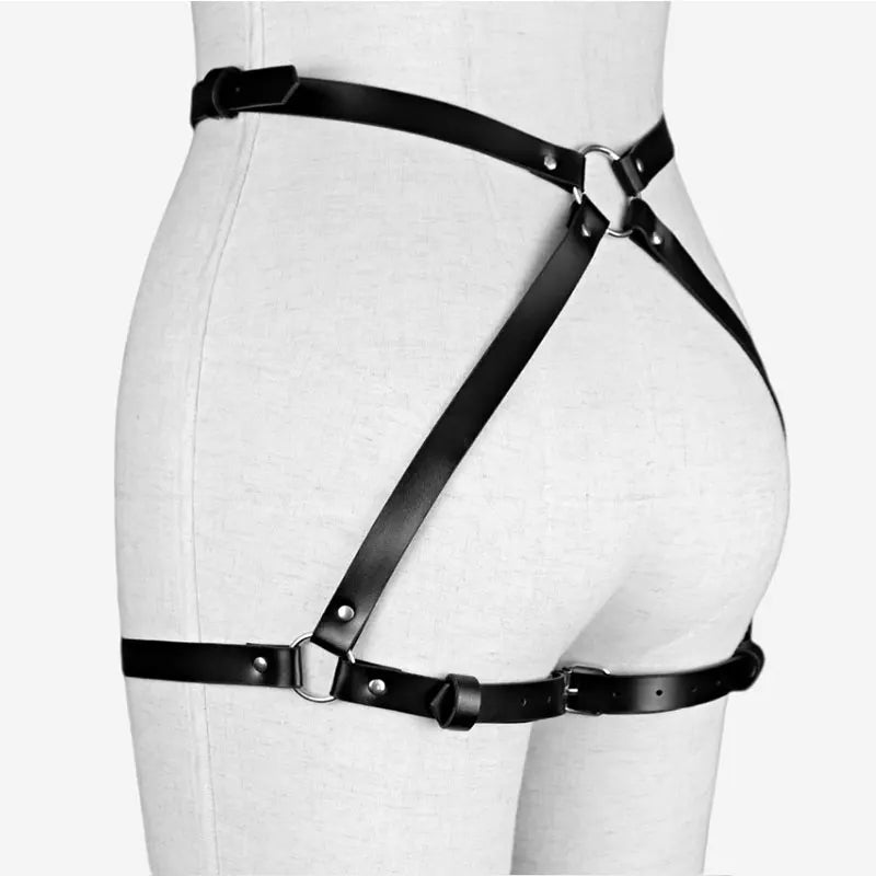Women Leather Bondage Suit