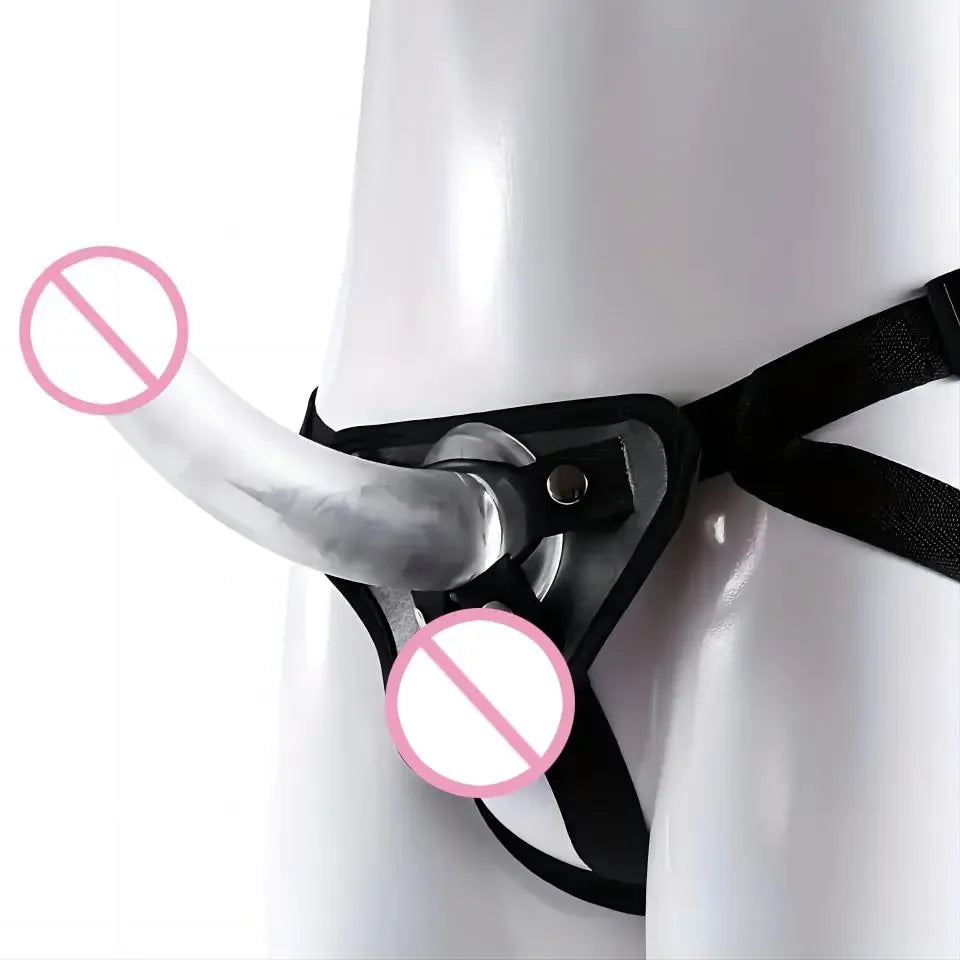 Thrust™ Strap-on Transparent Silicone Dildo
