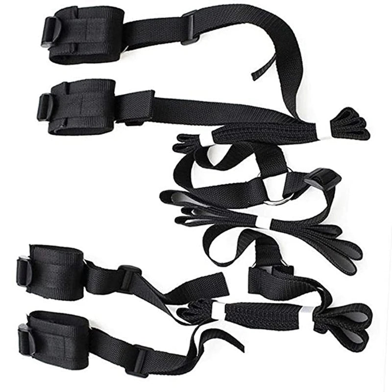 Erotic Adjustable Nylon Bed Restrain