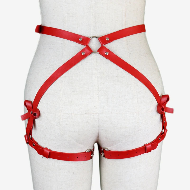 Women Leather Bondage Suit