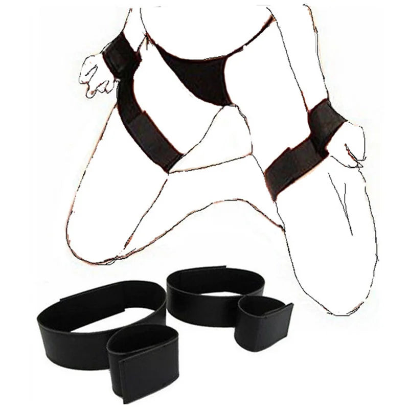 Erotic Adjustable Nylon Bed Restrain