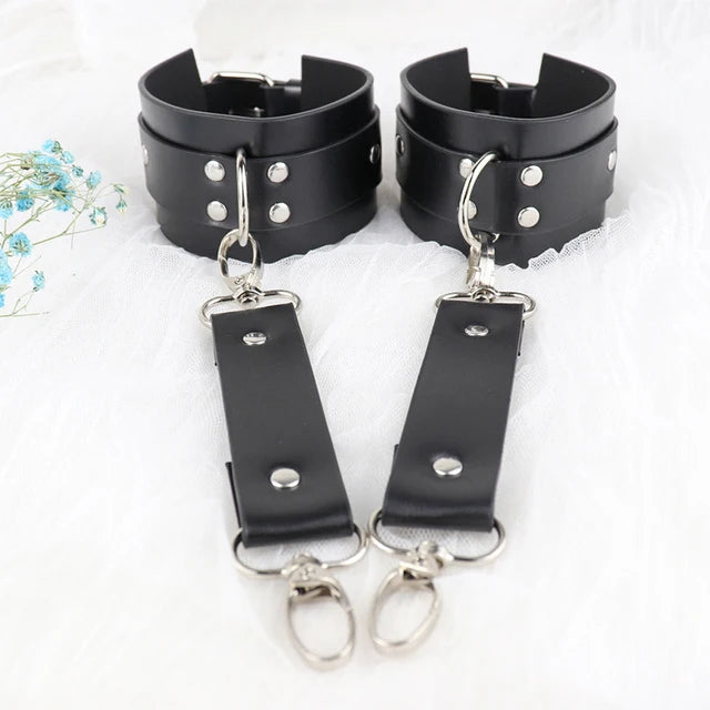 Women Leather Bondage Suit