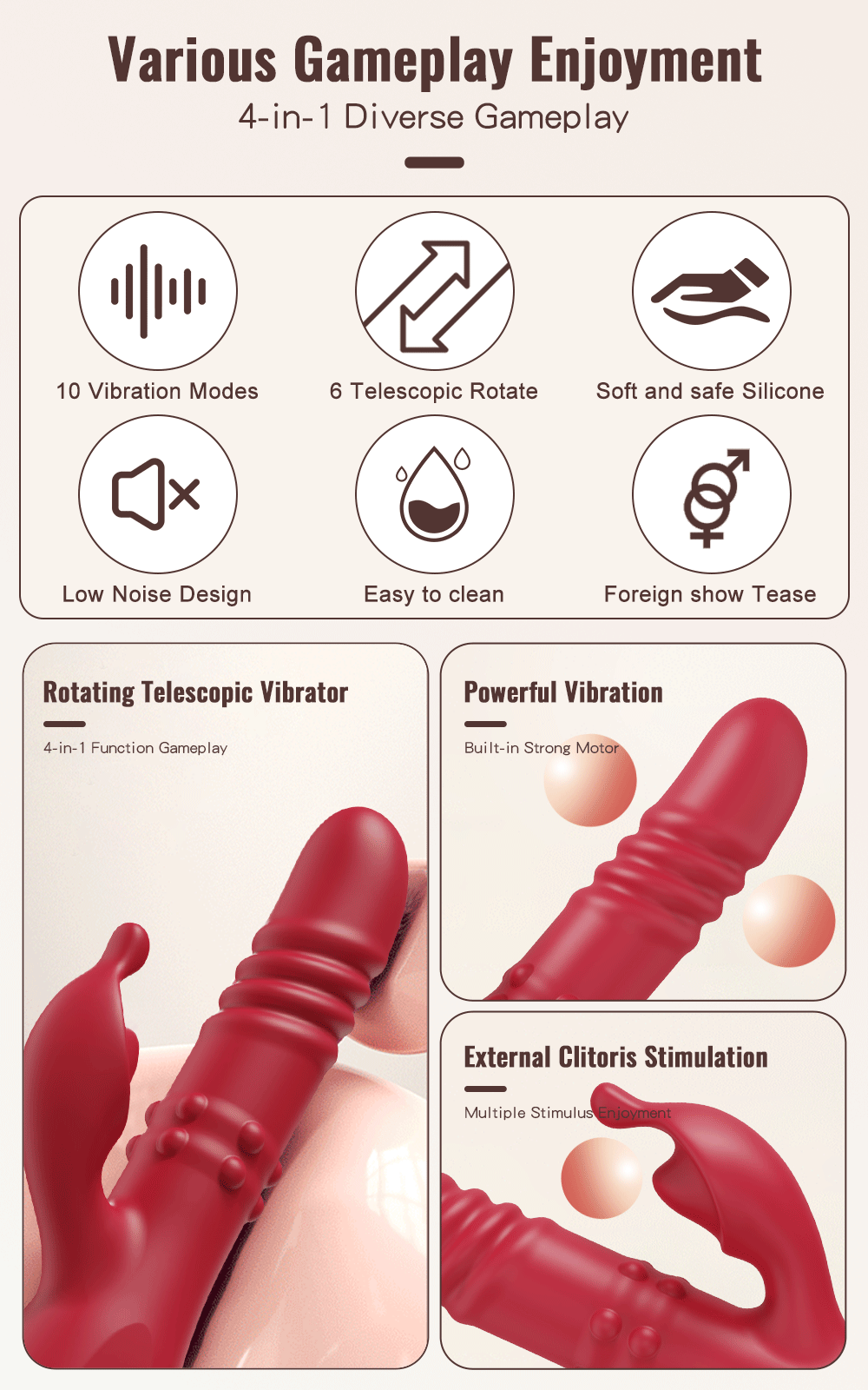 Trust™ Rotating and Thrusting G-Spot Rabbit Vibrator
