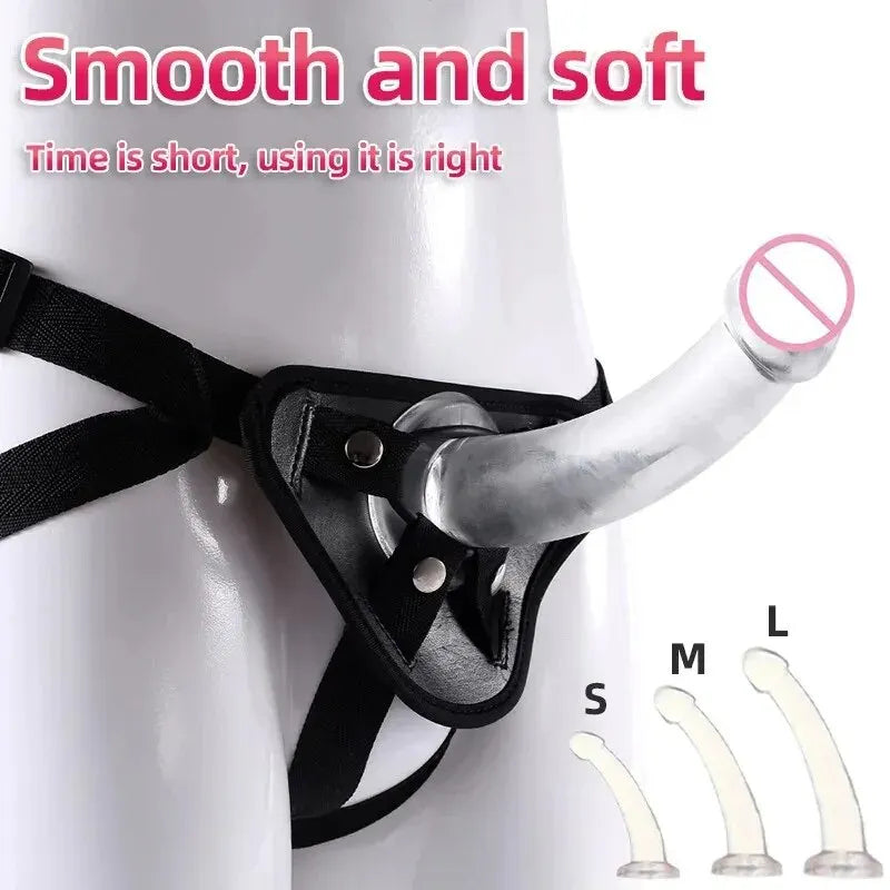Thrust™ Strap-on Transparent Silicone Dildo