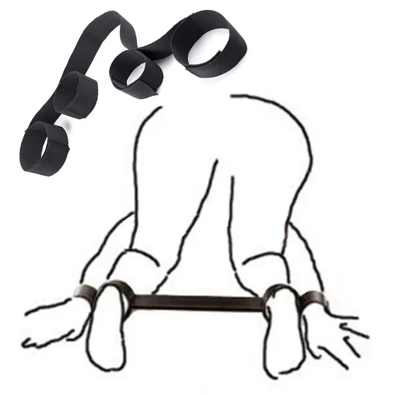 Erotic Adjustable Nylon Bed Restrain