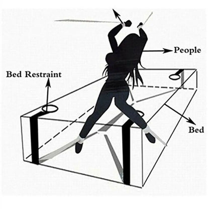 Erotic Adjustable Nylon Bed Restrain