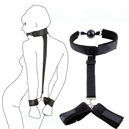 Erotic Adjustable Nylon Bed Restrain